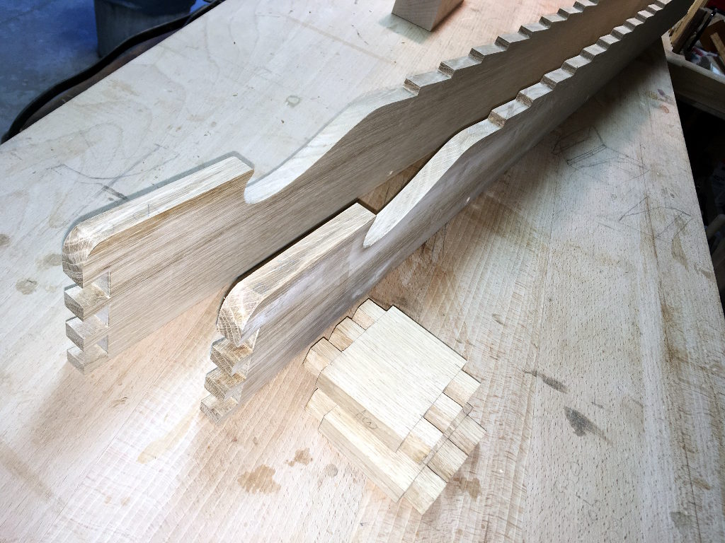 jeu de la meule en bois chêne