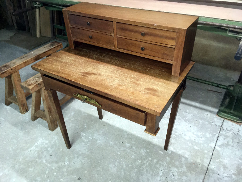 bonheur du jour bureau à gradin secrétaire en acajou