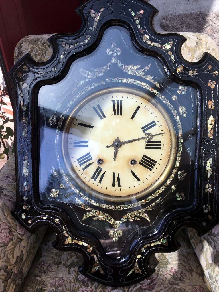 pendule horloge oeil de boeuf Napoléon III