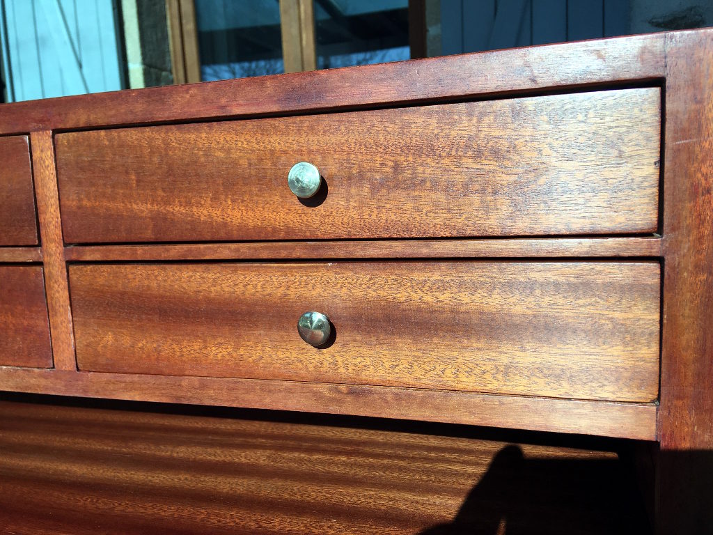 bonheur du jour bureau à gradin secrétaire en acajou