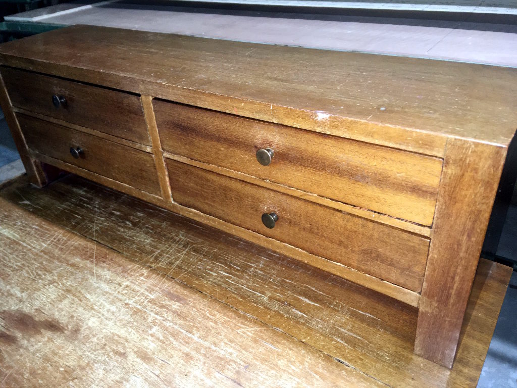 bonheur du jour bureau à gradin secrétaire en acajou
